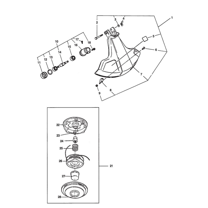 SHIELD, GEAR CASE, LINE HEAD