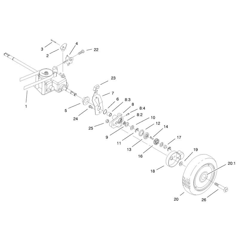 Gearcase and Wheel Assembly