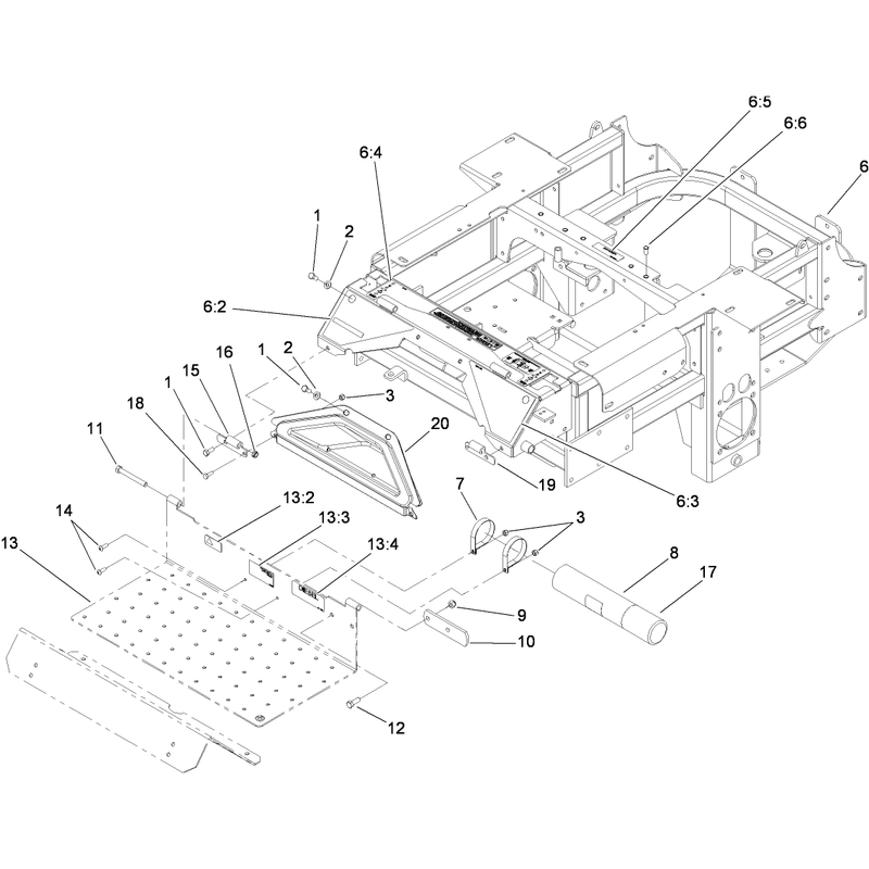 Traction Frame and Floor Pan Assembly