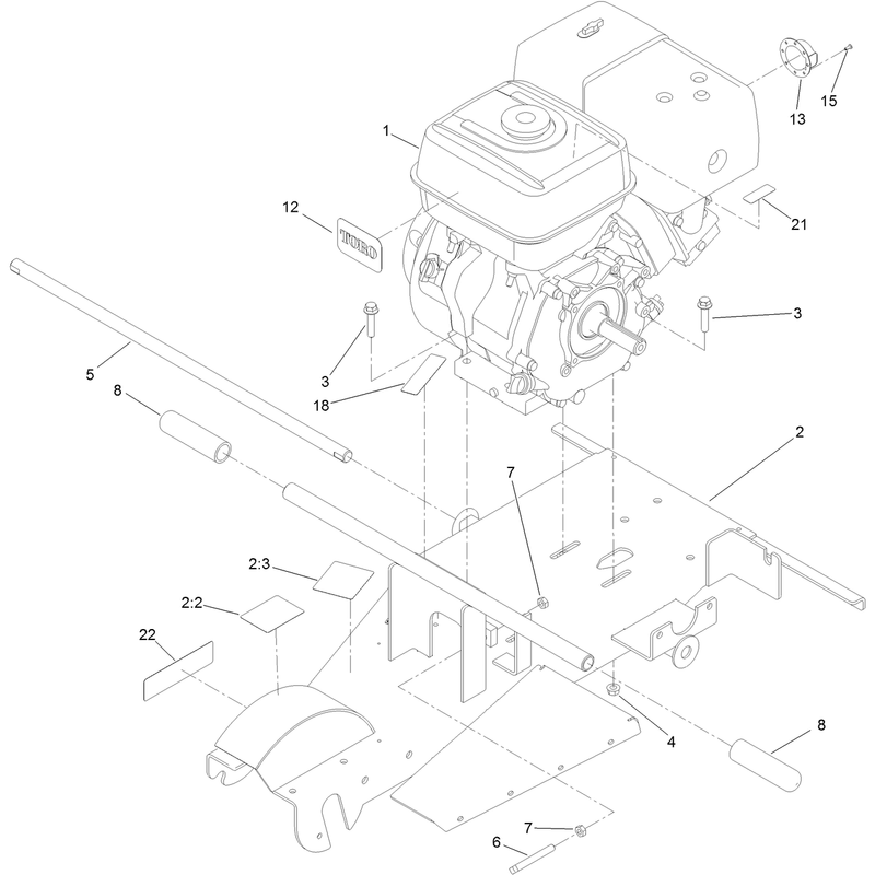 Engine and Frame Assembly