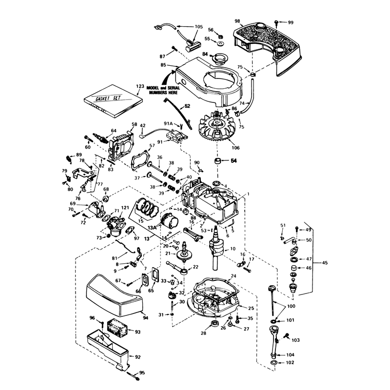 Engine Tecumseh Model No Tnt100-10087e