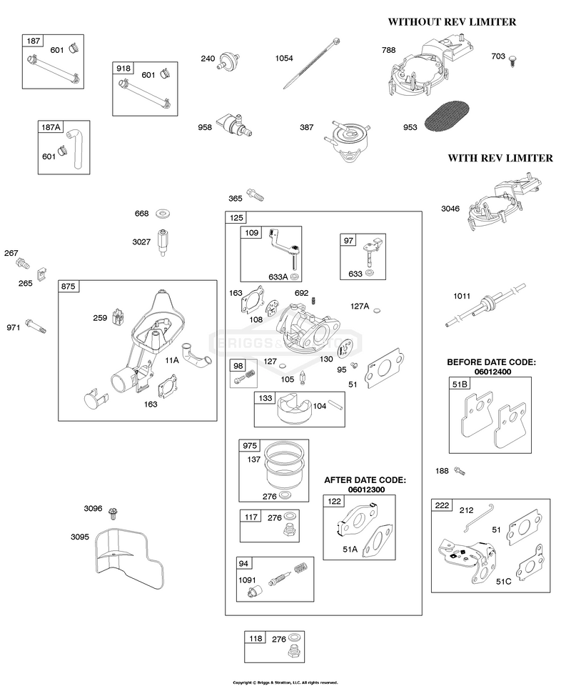 Carbruetor, Fuel Pump, Rev Limeter, Fuel, Controls
