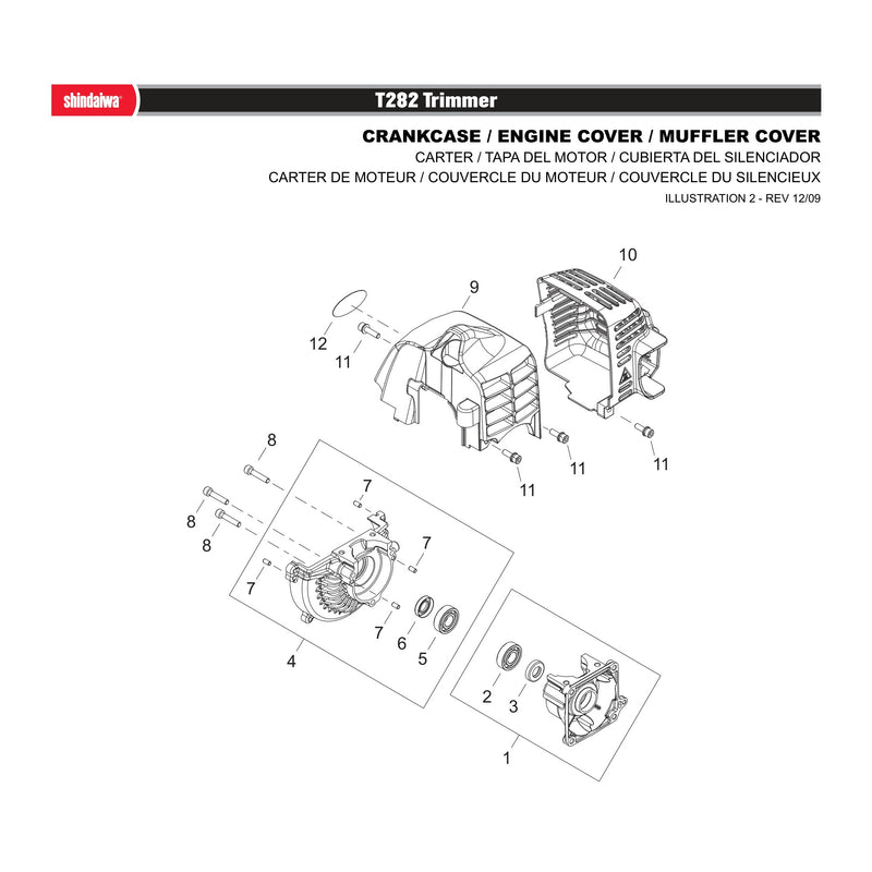 CRANKCASE / ENGINE COVER / MUFFLER COVER
