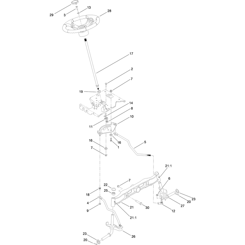 Steering and Front Axle Assembly