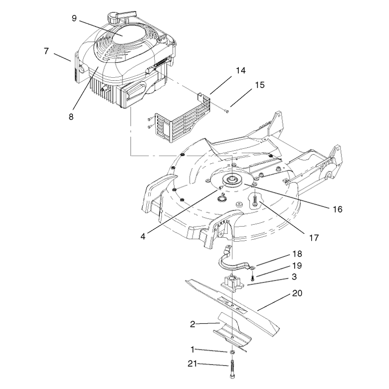 Engine and Blade Assembly