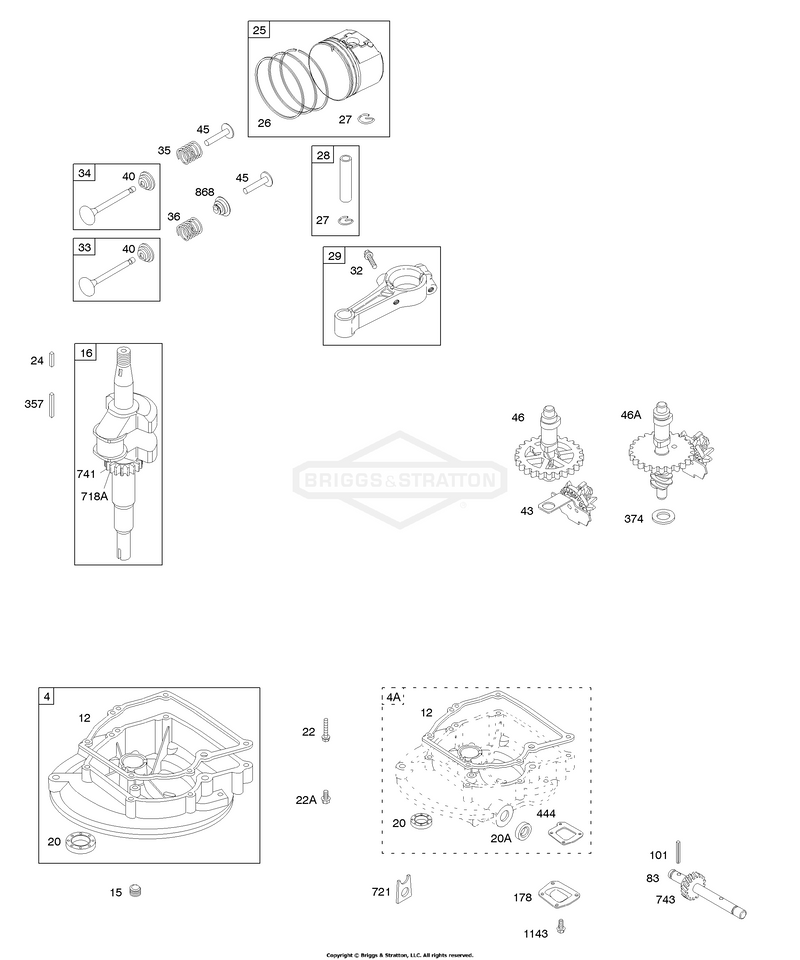 Camshaft, Crankcase Cover/Sump, Crankshaft, Piston/Rings/Connecting Rod