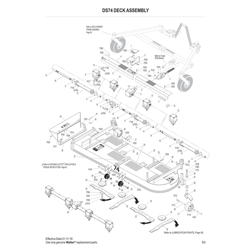 DS74 DECK ASSEMBLY