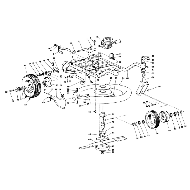 Frame and Cutter Housing Assembly