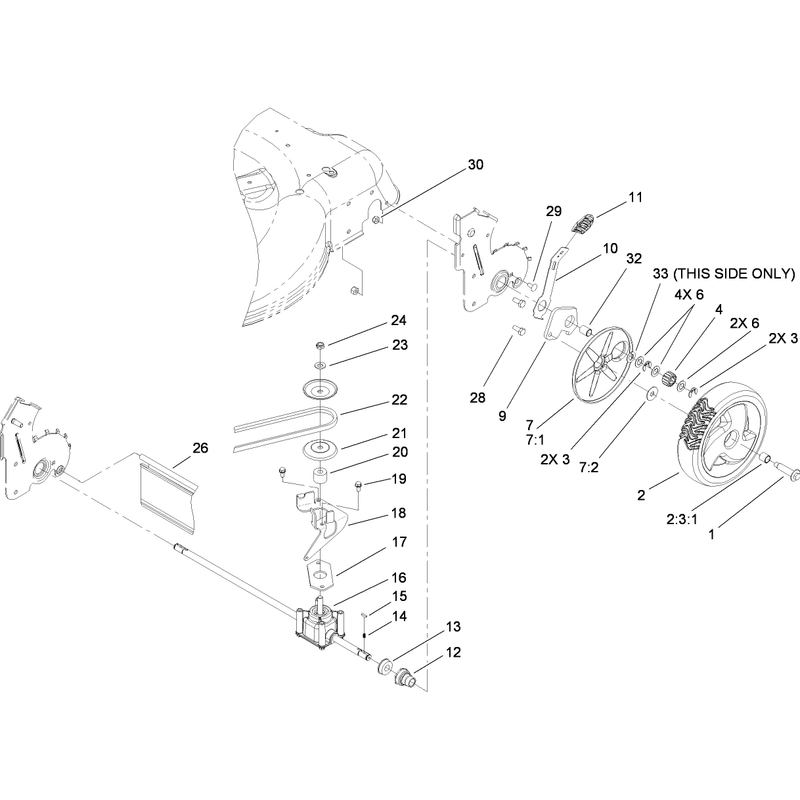 Rear Axle and Transmission Assembly