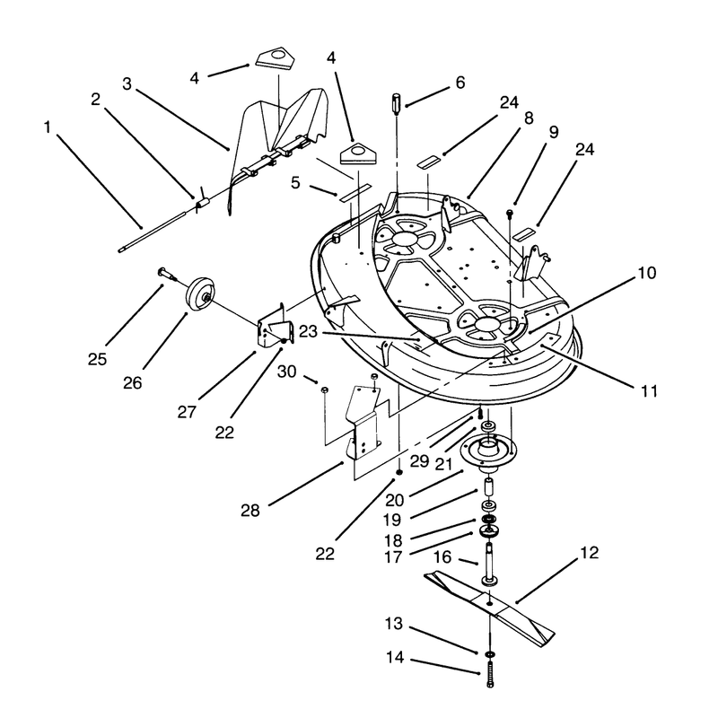 Housing and Spindle Assembly 38in Cutting Unit