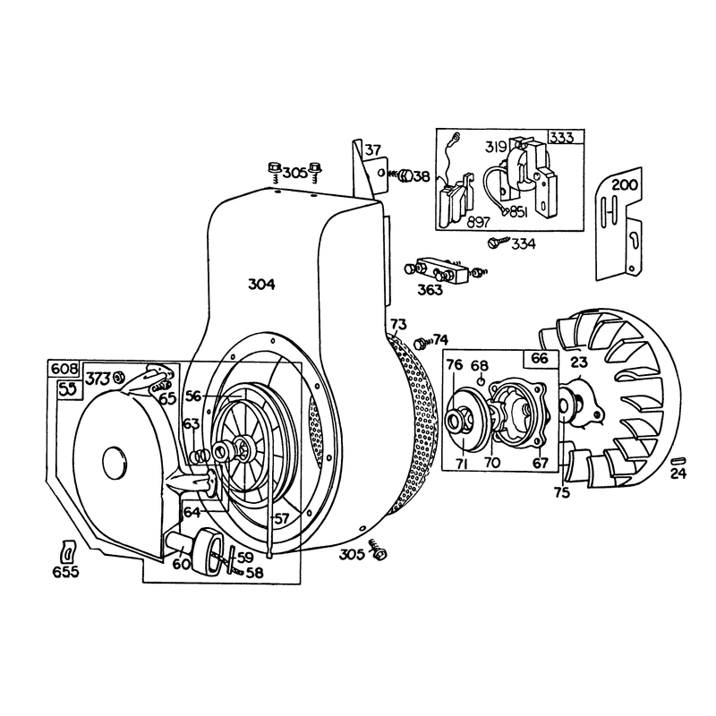 Engine Briggs & Stratton Model 190402-2675-01