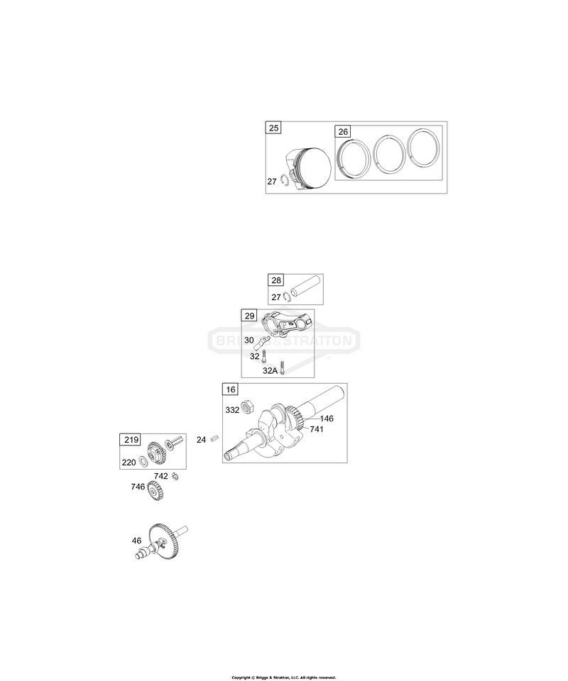 Cams, Crankshaft, Piston Group