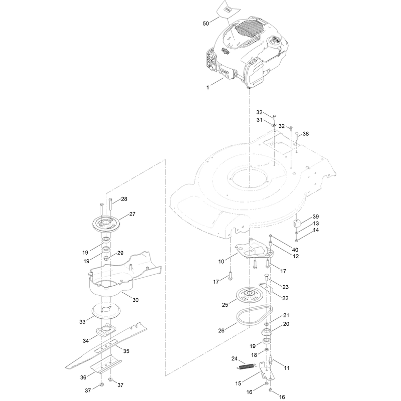 Engine and Blade Assembly