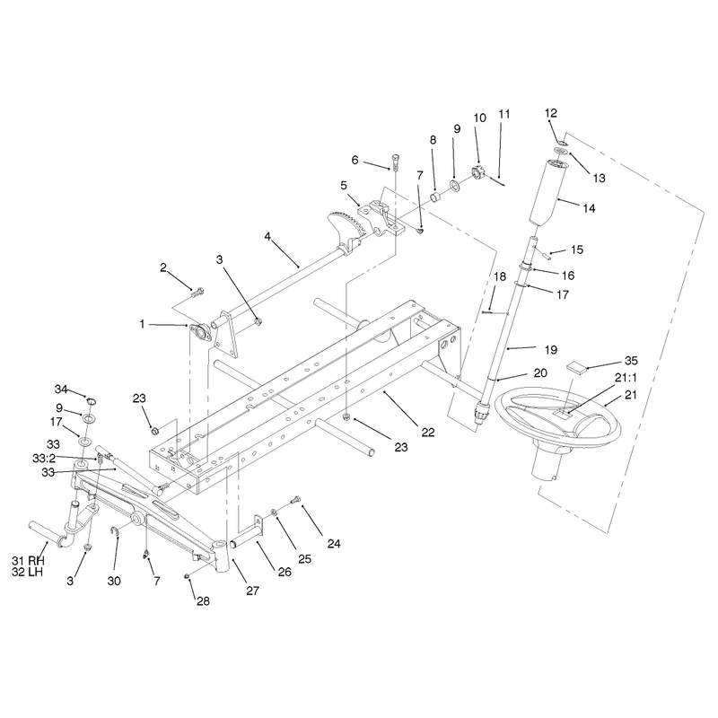 Frame Axle and Steering System
