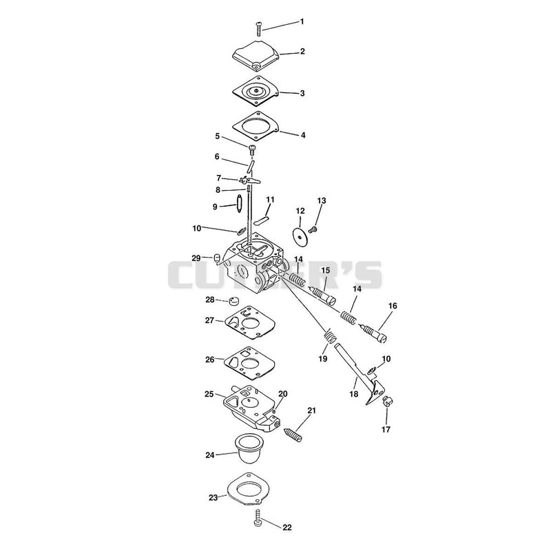 CARBURETOR S/N 001001 - 161628