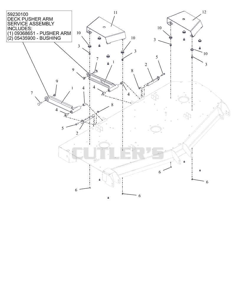Deck Stabilizer Arms and Belt Guards - 72"