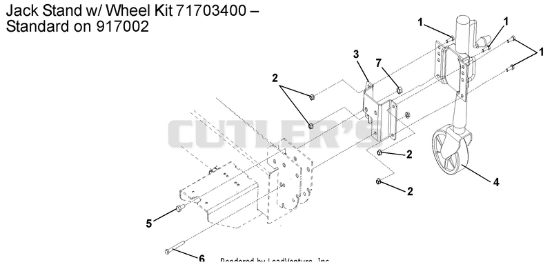 Jack Stand w/ Wheel Kit 71703400 - Standard on 917002