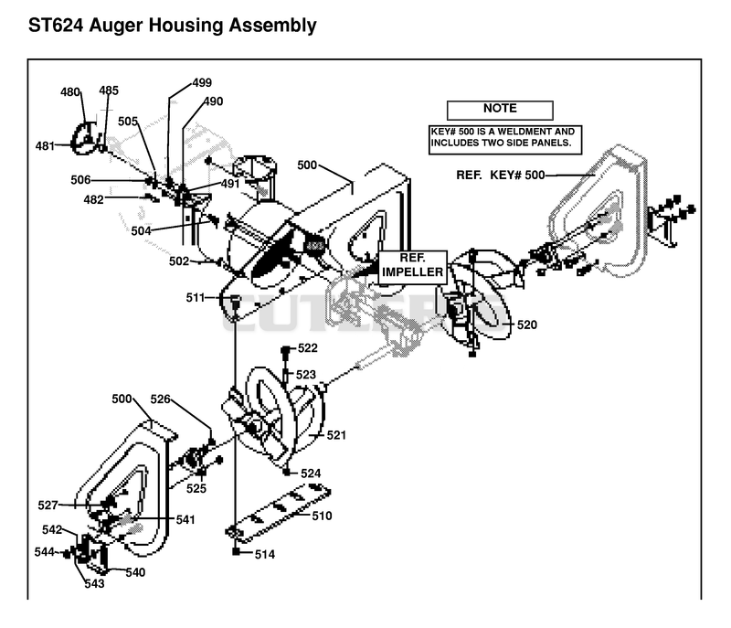 AUGER HOUSING & IMPELLER
