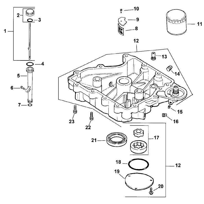 Oil Panlubrication Engine Kohler Model No Cv15t Spec 41560