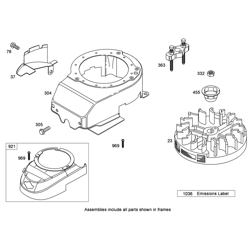 Blower Housing Assembly Briggs and Stratton 126T02-0224-B1
