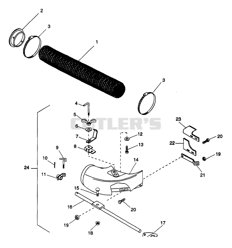 Lower Vac Tube And Boot