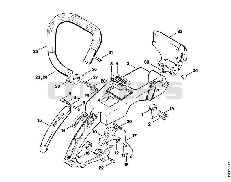 Handle frame, Handlebar
