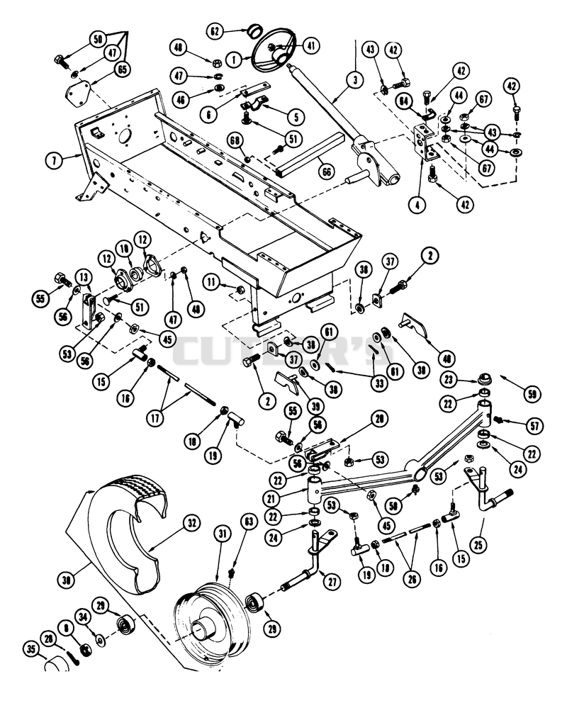 Frame, Steering, Front Wheel