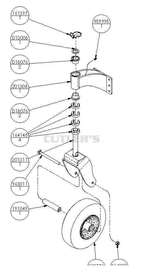 Wheel and Strut