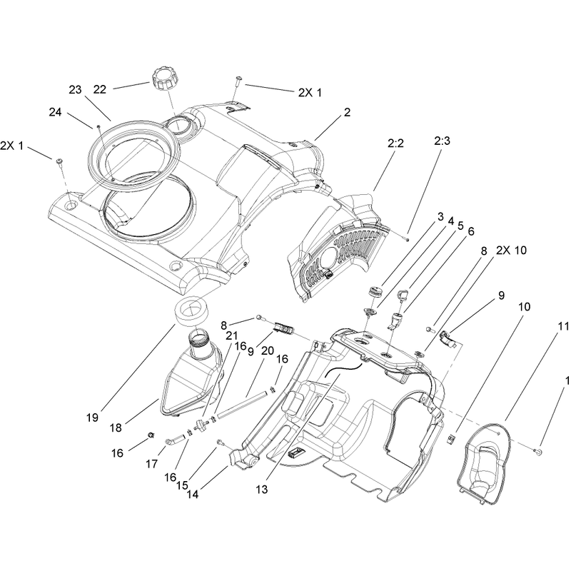 Shroud and Control Panel Assembly