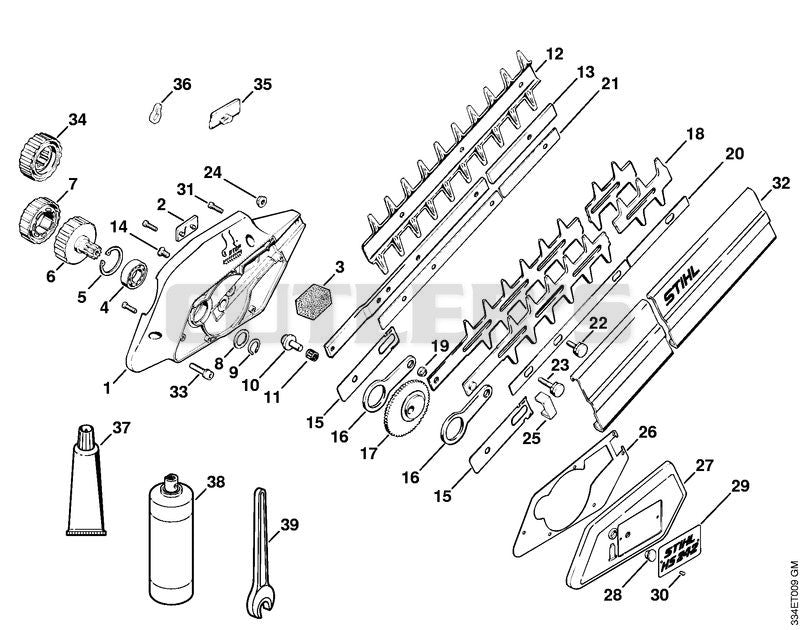 HS 242 Gearbox housing, Blade