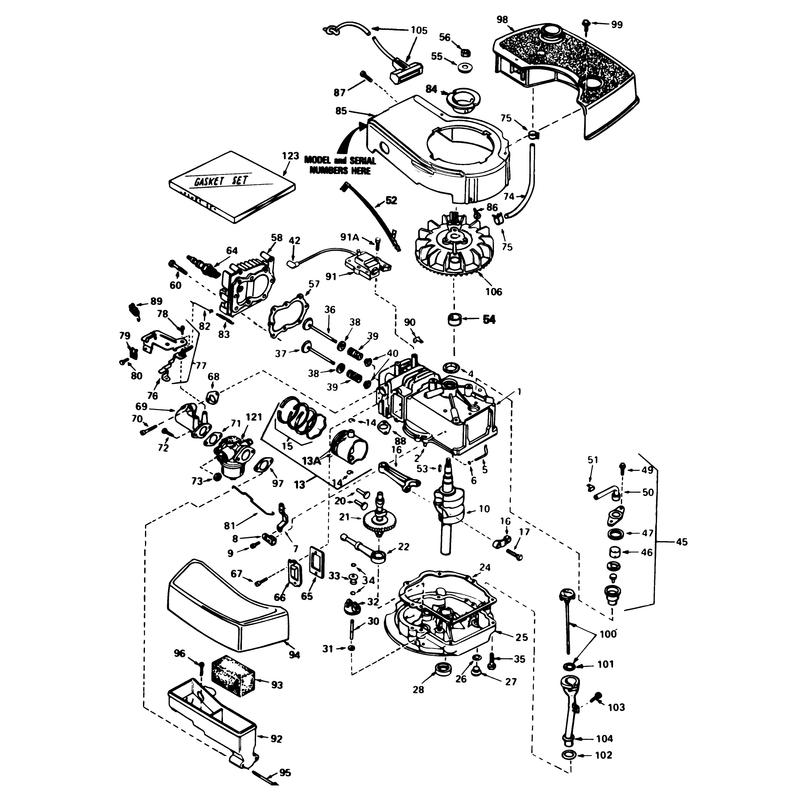 Engine Tecumseh Model No Tnt100-10087e