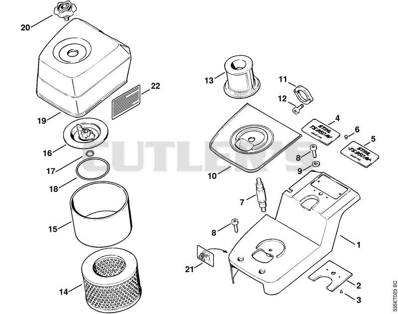 Filter housing, Air filter