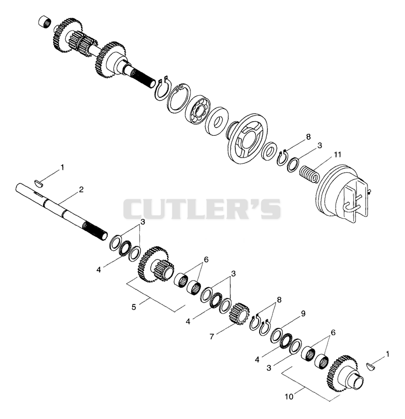 NUMBER TWO SHAFT - REVERSE CLUTCH