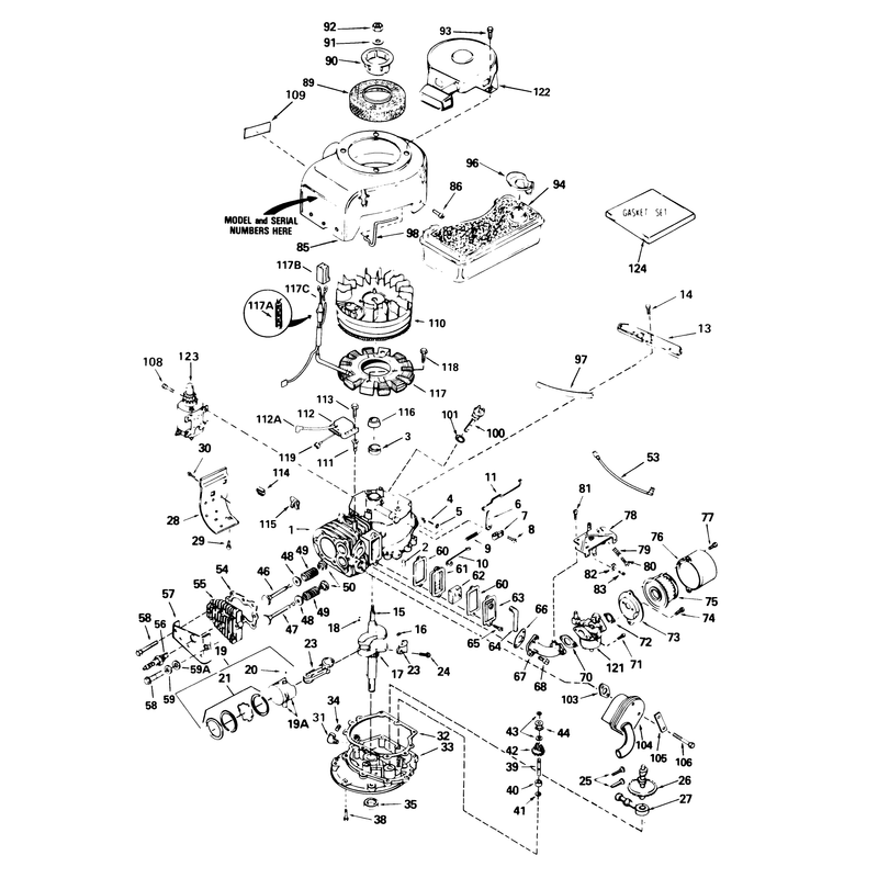 Tecumseh Engine Model V70-125260e