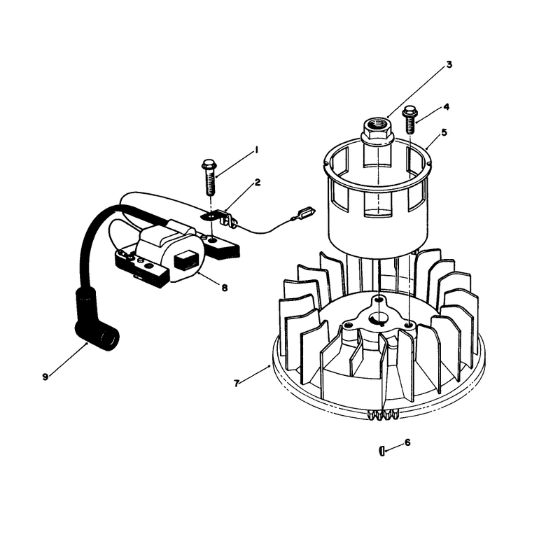 Magneto and Flywheel Assembly Model No Vmh7