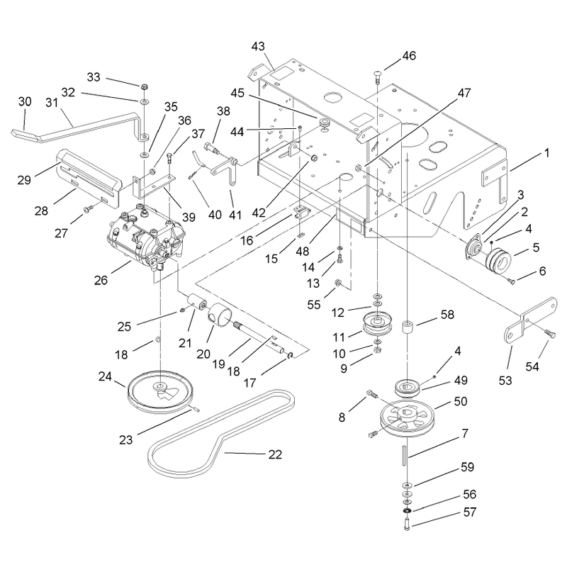 Transmission and Drive Pulley Assembly