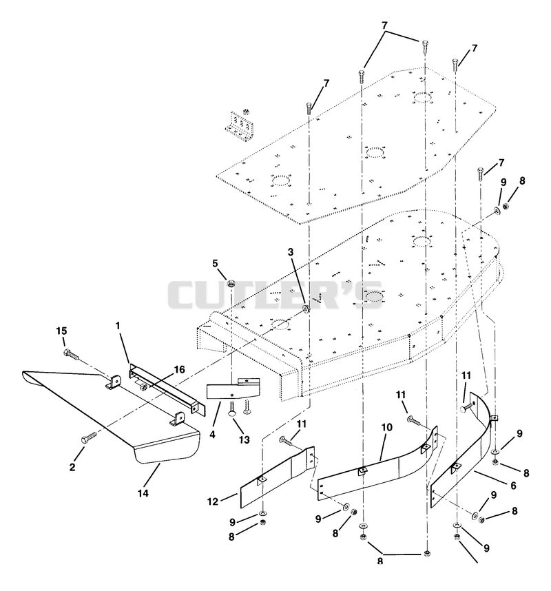 50" DISCHARGE CHUTE AND BAFFLES