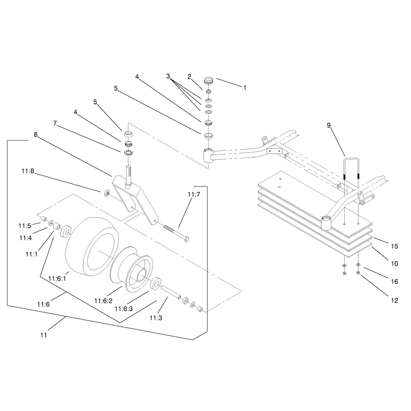 Caster and Wheel Assembly