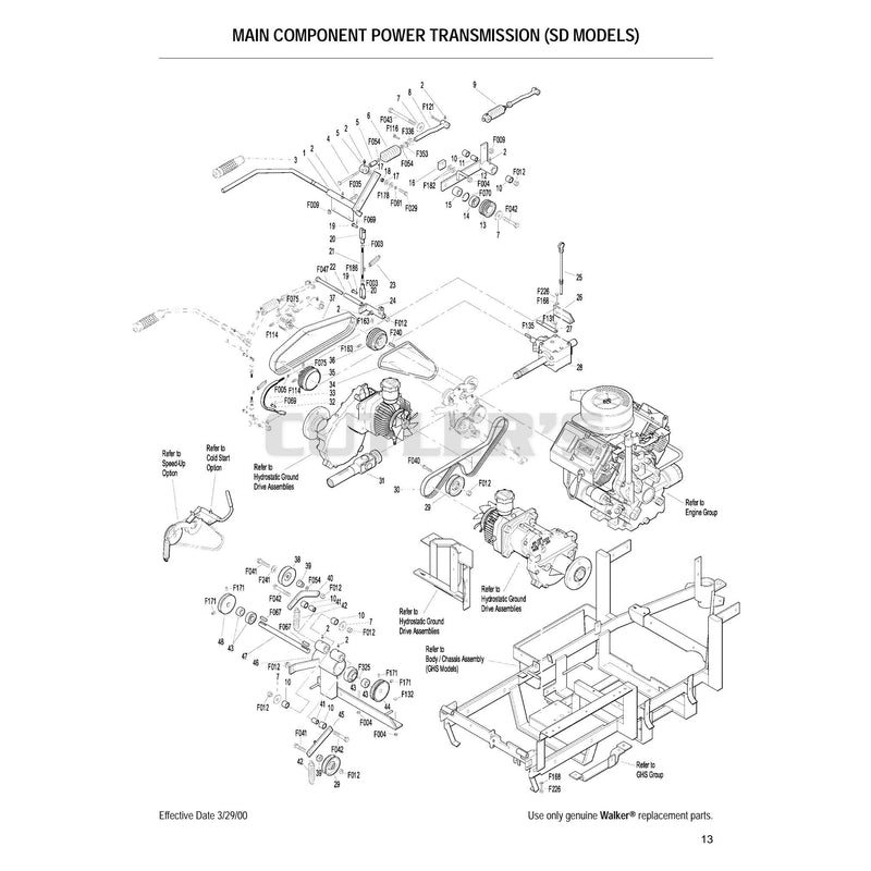 Main Component Power Transmission SD Models