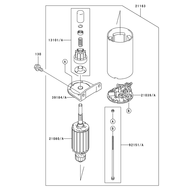 Starter Assembly Kawasaki FH500V-ES10