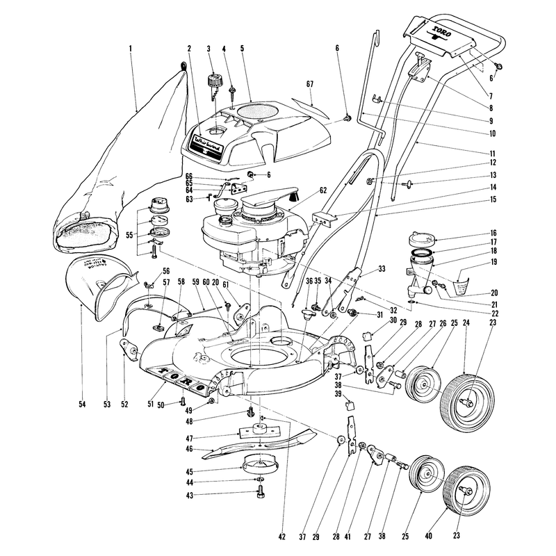 19in and 21in Hp Mower Drawing