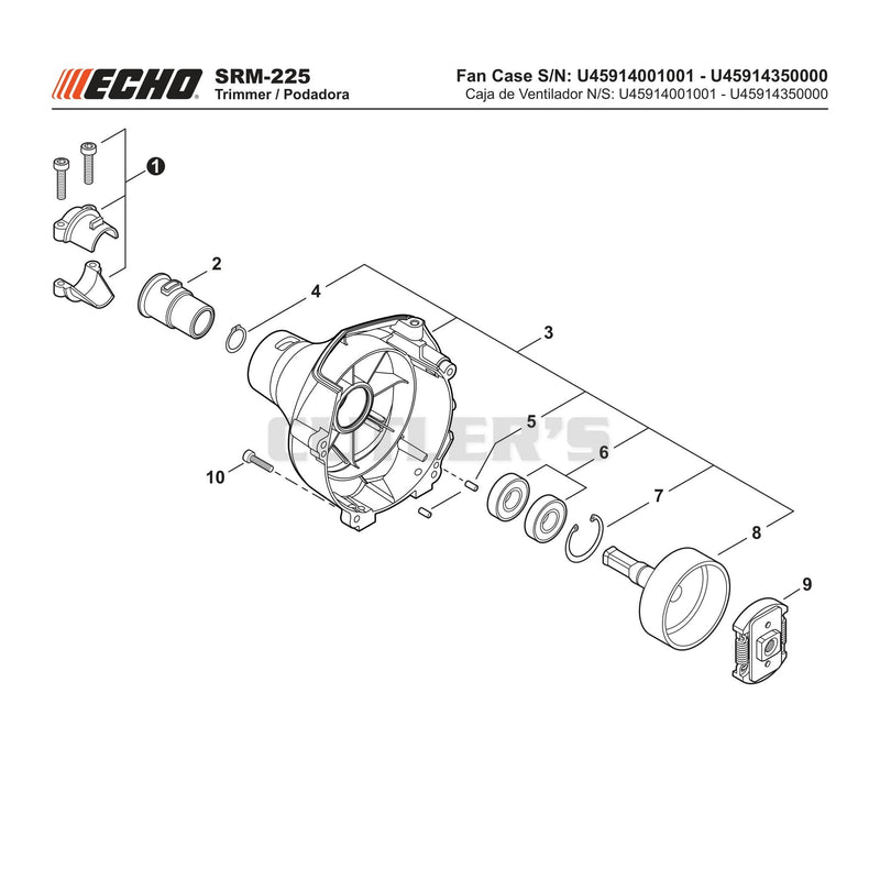 Fan Case S/N U45914001001 - U45914350000