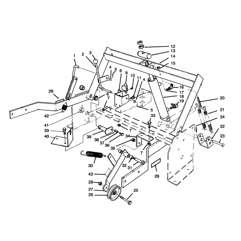 Parking Brake and Lift Frame Assembly