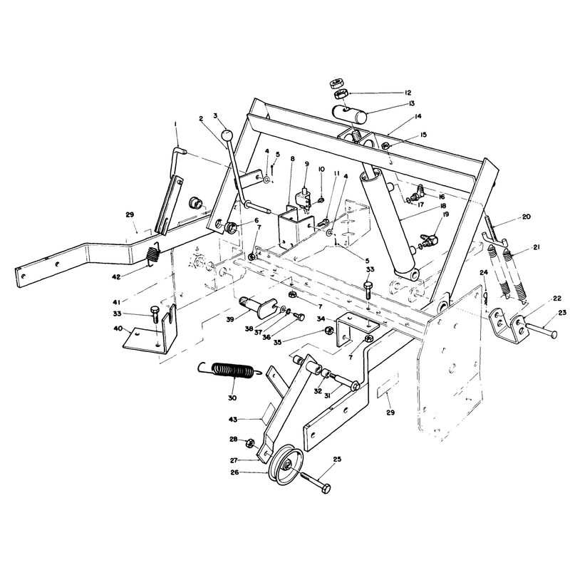 Parking Brake and Lift Frame Assembly