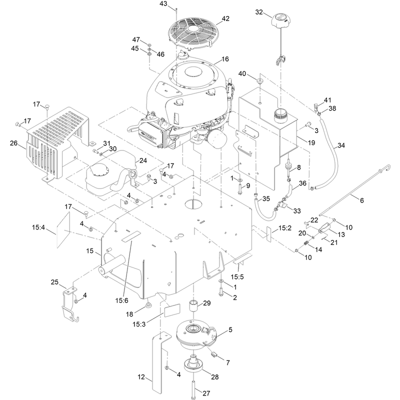 Engine and Frame Assembly