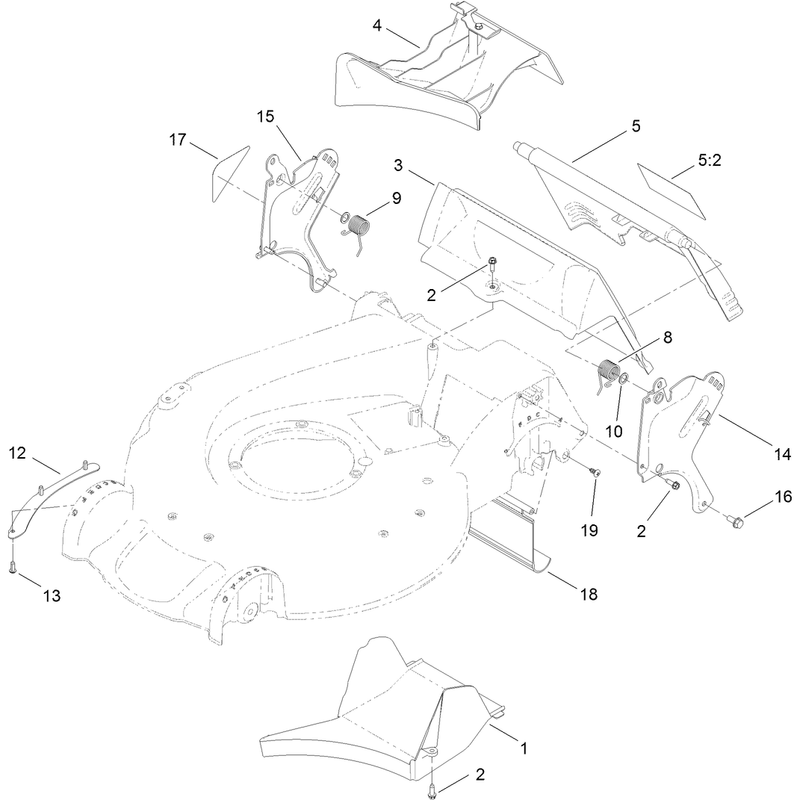 Rear Door and Mulch Plug Assembly