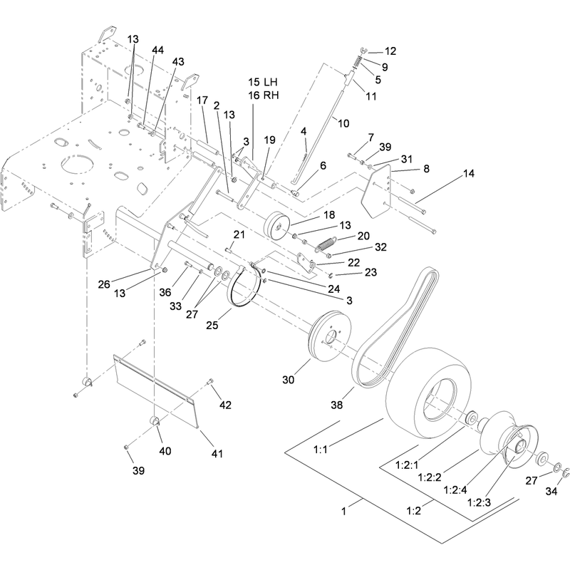 Drive Wheel and Brake Assembly