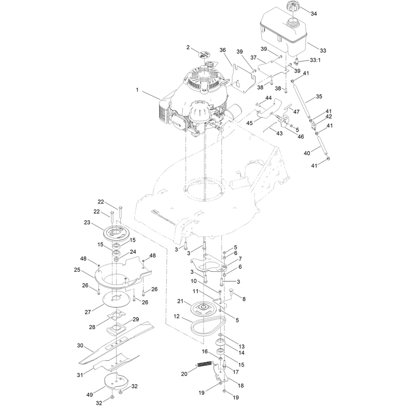 Engine and Blade Assembly
