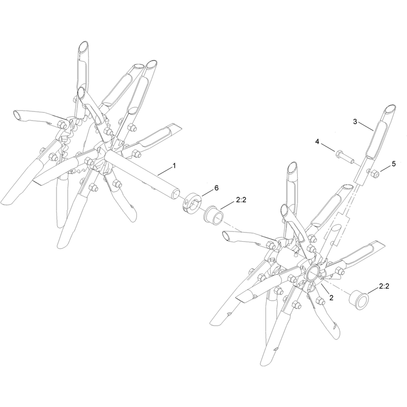 RH Tine Wheel Assembly No. 116-6738