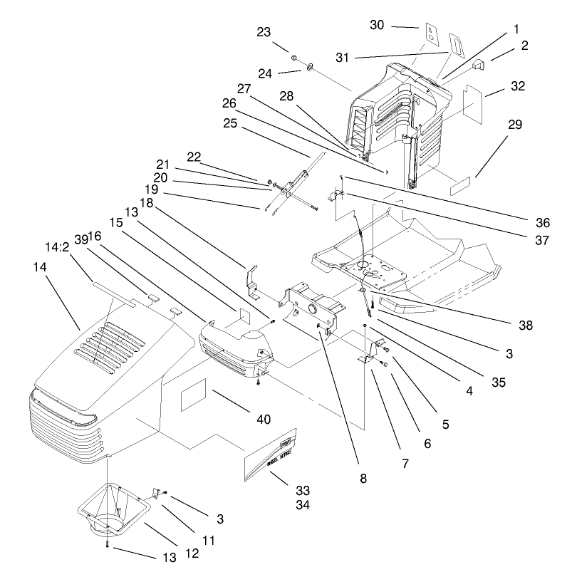 Hood & Tower Assembly